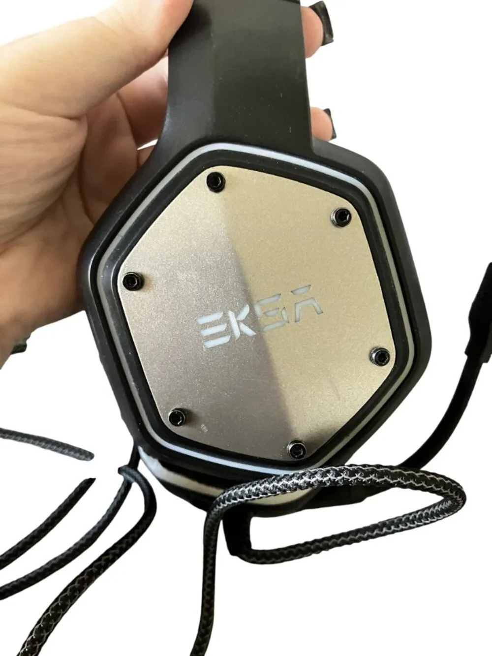 EKSA Wired Stereo Gaming Headset With Microphone & USB Connection Black & Silver
